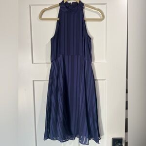 Banana Republic Navy Blue Vertical‎ Striped Navy Dress, elegant, size 0